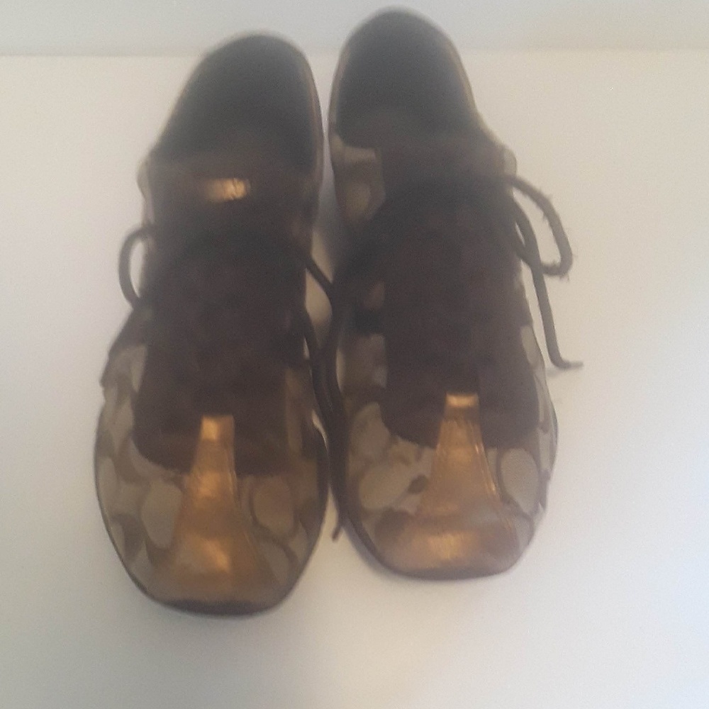 Gold Trimmed COACH Shoes / Sneakers-7.5